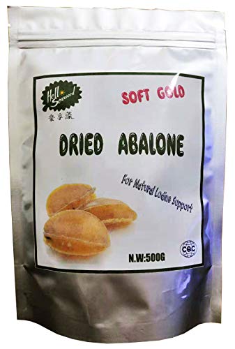 100 % reine, natürlich getrocknete Goldabalone ohne Muschel, 500 g von Hello Seaweed