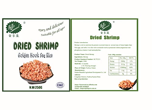 Baby Shrimp Hello Seaweed 100% reine natürliche essbare getrocknete kleine Garnelen aus China 500g/Beutel von Hello Seaweed