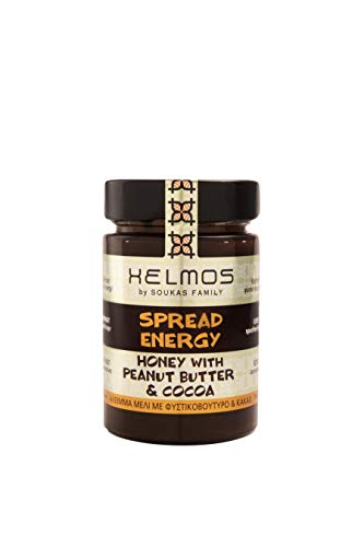 Helmos Griechischer Honig mit Erdnussbutter und Kakao Energie-Aufstrich 390g von Helmos