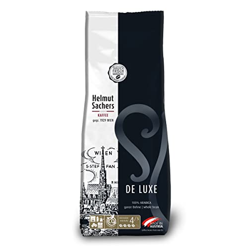 Helmut Sachers Kaffee - De Luxe, Intensität 4/5, 100% Arabica, ganze Kaffeebohnen, 500g von Helmut Sachers Kaffee