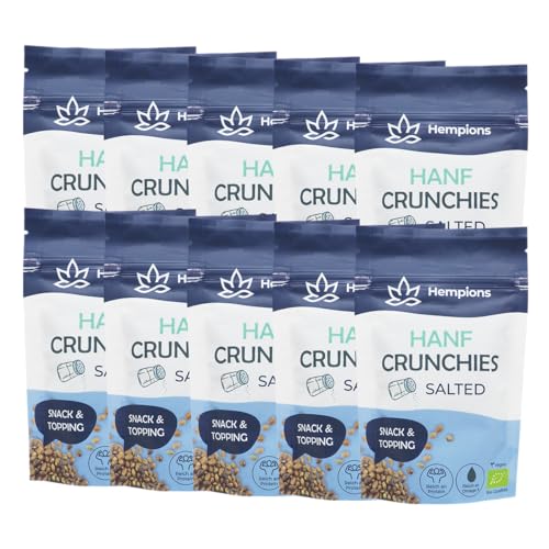 Bio Hanf Crunchies Salted - 10 x 50 g von Hempions