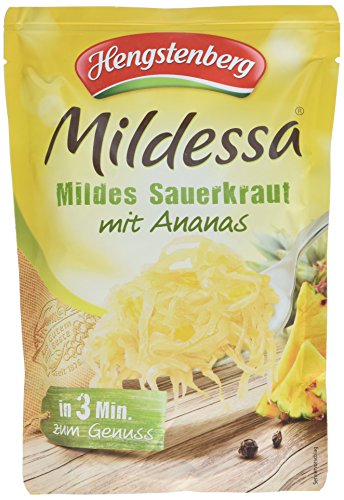 Hengstenberg Mildessa Mildes Sauerkraut mit Ananas, 6er Pack (6 x 400 g) von Hengstenberg