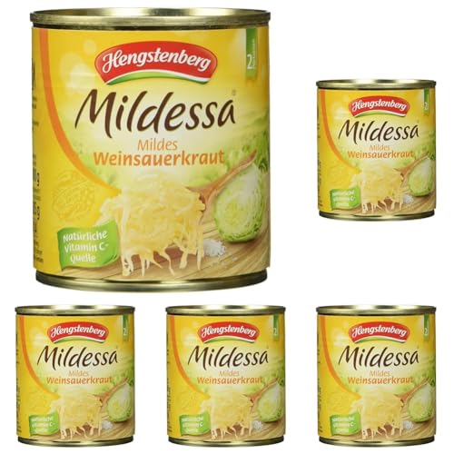 Hengstenberg Mildessa Mildes Weinsauerkraut, 285 g (Packung mit 5) von Hengstenberg