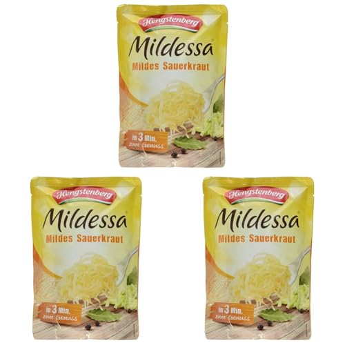 Hengstenberg Mildessa Sauerkraut, 400 g, Abtropfgewicht 350 g (Packung mit 3) von Hengstenberg