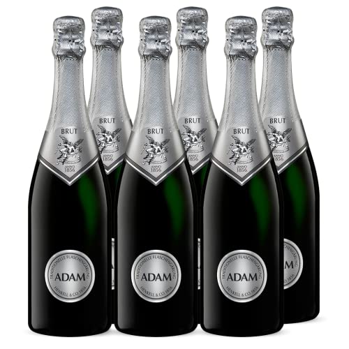 Adam Henkell Chardonnay Brut, Premium Sekt (6x 0,75l) Set, Preisgekrönte Prestige Chardonnay Cuvée aus erlesenen Trauben, elegante Aromen reifer Äpfel, mit leichter Honig Vanille Note von Henkell