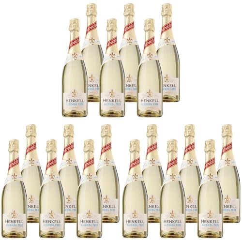 Henkell Alkoholfrei (6 x 0,75 l) - Alkoholfreie Alternative zu Champagner, Crémant, Cava und Sekt, Trocken, feinperlig, erfrischend-fruchtig und frisch im Geschmack, VEGAN (Packung mit 3) von Henkell