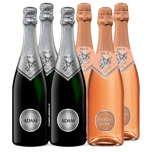 Mischpaket aus 6 Flaschen ADAM Henkell (6x 0,75l) - bestehend aus 3x 0,75l ADAM Henkell Chardonnay & 3 x 0,75l ADAM Henkell Rosé von Henkell