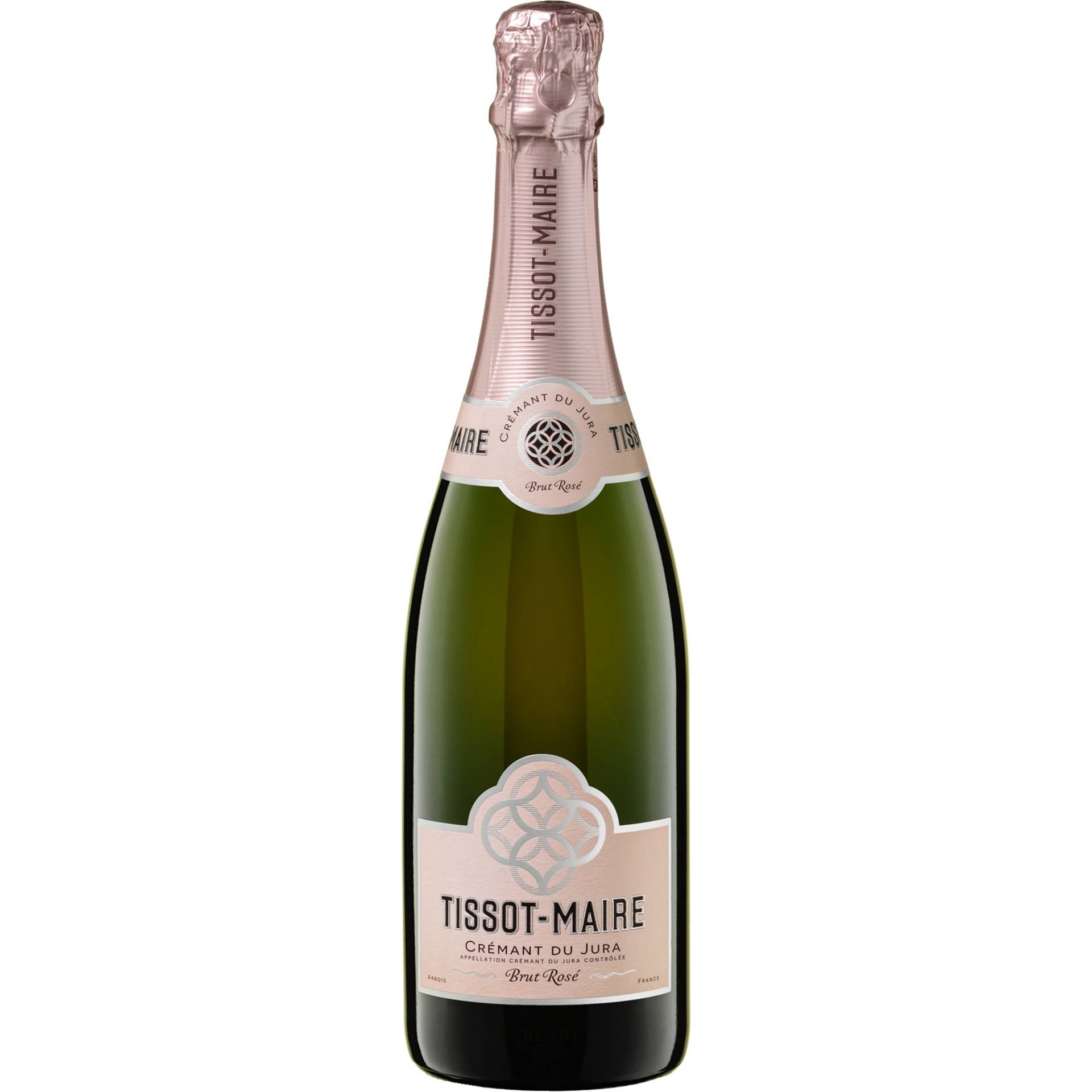 Tissot-Maire Brut Rosé, Brut, Crémant du Jura AOP, Jura, Schaumwein von Henri Maire SA/ Domaine de Boichailles, 39600 Arbois, Frankreich