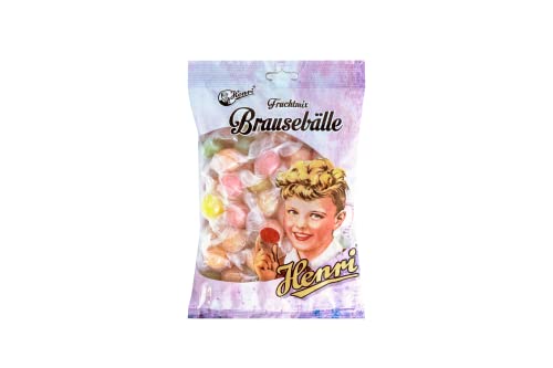 Henri Brausebälle Mix, lecker fruchtige Bonbons mit Brausefüllung, 250 g (60 Stück) von Henri