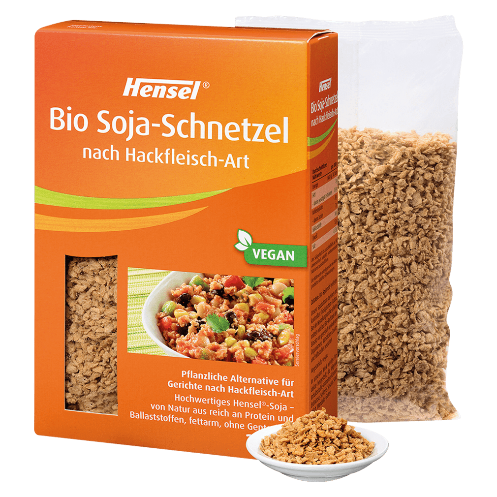 Bio Soja-Schnetzel nach Hackfleisch-Art von Hensel