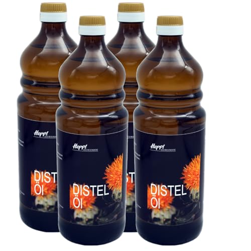 Distelöl -Hoher Anteil an ungesättigten Fettsäuren- 4 Liter (4x1l) von Hepp GmbH & Co KG