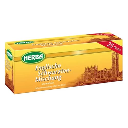 Herba Englische Schwarztee Mischung aromatisch 25 Beutel 37g von Herba