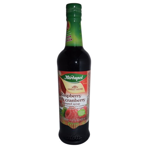 Fruchtsirup mit Himbeere und Moosbeere 420ml von Herbapol // Syrop Malina z zurawina 420ml Herbapol I Polnische Getränke & Fruchtsäfte von Herbapol