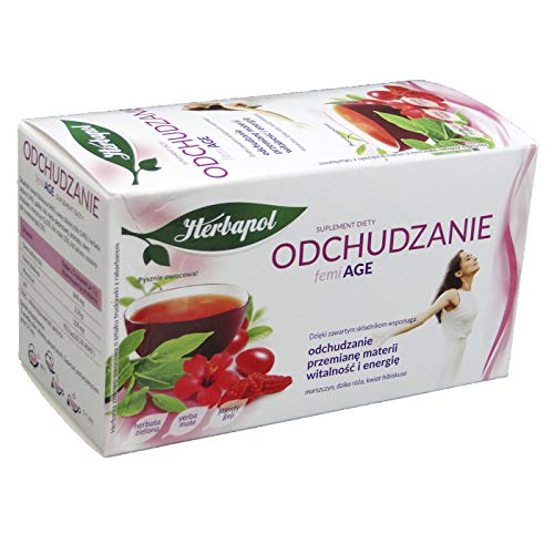 Herbapol Tee Abnehmen femi Age (Odchudzanie), Nahrungsergänzungsmittel, Nettogewicht 40 g (20 Beutel x 2 g) von Herbapol