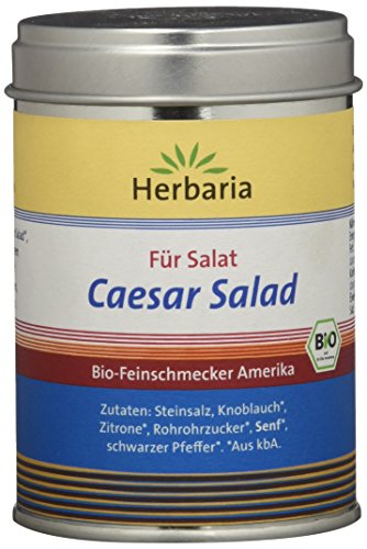 Herbaria "Caesar Salad" Gewürzmischung für Salat, 1er Pack (1 x 120 g Dose) - Bio von Herbaria