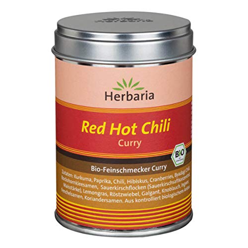 Herbaria - Gewürzmischung Red Hot Chili Curry M-Dose bio - 80 g - 6er Pack von Herbaria