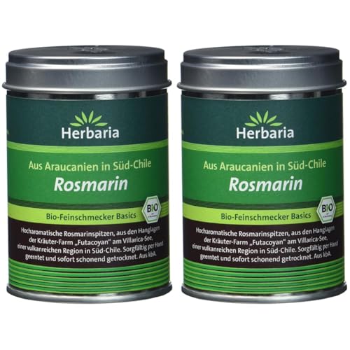 Herbaria Rosmarin geschnitten, 2er Pack (1 x 40 g Dose) - Bio von Herbaria