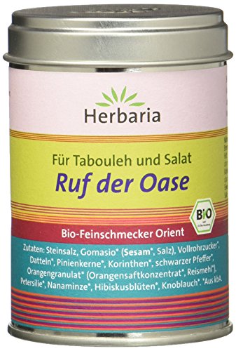 Herbaria "Ruf der Oase" Mischung für Salate und Tabouleh, 110 g, Dose von Herbaria