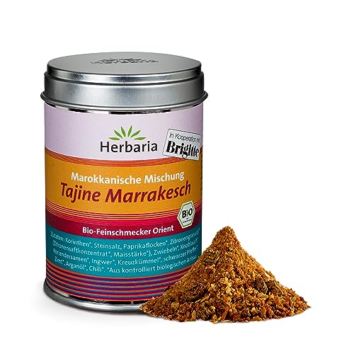 Herbaria "Tajine Marrakesch" Marokkanische Gewürzmischung, 100 g Dose von Herbaria