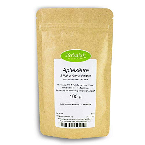 Apfelsäure 500g von Herbathek als Apfelsaftersatz | Heilkräuter Made in Germany von Herbathek NATÜRLICH GESUND