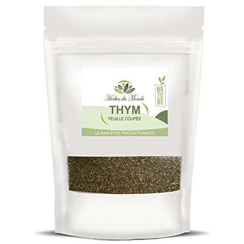 Herbes de Monde – Kräutertee aus getrockneten Thymianblättern – Tee aus Thymus vulgaris – Kann auch Ihre Gerichte verfeinern – 1 Beutel mit 50 g von Herbes du Monde