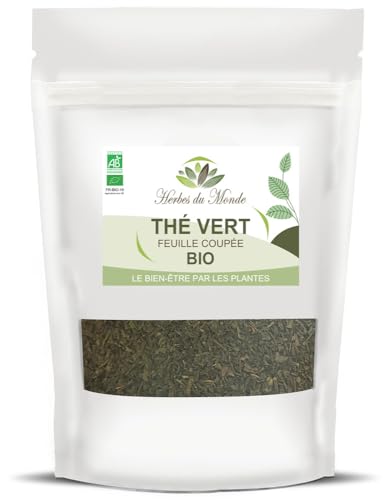 Herbes du Monde – BIO-Grüntee – 100% reiner natürlicher loser Blatttee, Bio-Schlankheitstee zur Gewichtsreduktion, leistungsstarke natürliche Antioxidantien – 1 Beutel mit 100 g AB-zertifiziert von Herbes du Monde