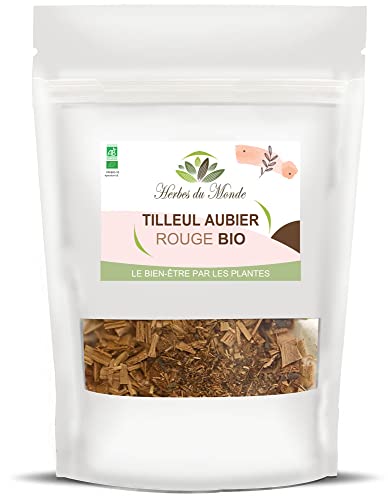 Herbes du Monde – BIO-Kräutertee aus rotem Linden-Splintholz – Herkunft Frankreich – Bio-Anti-Stress-Entgiftungs- und Verdauungsaufguss – 1 Beutel mit 70 g, AB-zertifiziert von Herbes du Monde