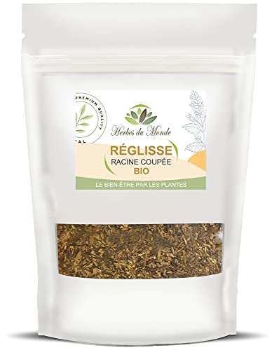 Herbes du Monde - Bio-Lakritztee - Hochwertig geschnittene Wurzel - Organischer Kräutertee - Detox und Verdauungsfördernd - 1 Beutel mit 50g, zertifiziert nach AB (Agriculture Biologique) von Herbes du Monde