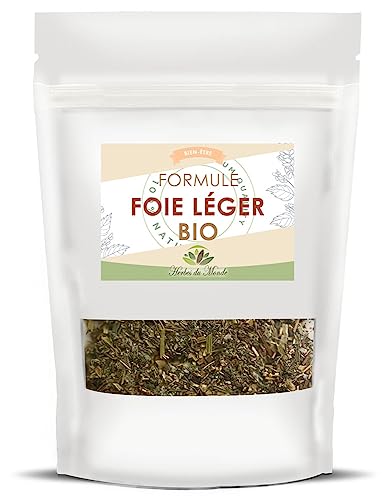 Herbes du Monde – Bio-Leichtleber-Kräutertee – Bio-Reinigungsaufguss – Wohlbefinden für die Leber. Natürliche Mischung aus Bio-Pflanzen – 1 Beutel mit 50 g, AB-zertifiziert von Herbes du Monde