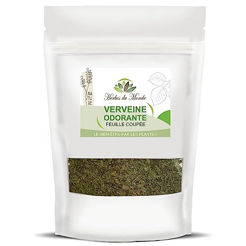 Herbes du Monde – Kräutertee mit geschnittenem, duftendem Eisenkraut – Anti-Stress- und Verdauungsaufguss – Aloysia citrodora – 1 Beutel mit 80 g von Herbes du Monde