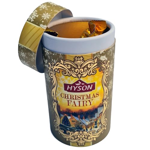 Hyson Christmas Fairy Schwarzer Tee – Pure Ceylon OPA, Premium Qualität, 70g – Festliche Geschenkverpackung für die Weihnachtszeit, 100% Naturprodukt aus Sri Lanka von Herbosus