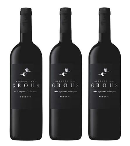 3x 0,75l - 2020er - Herdade Dos Grous - Tinto Reserva - Vinho Regional Alentejano - Portugal - Rotwein trocken von Herdade Dos Grous