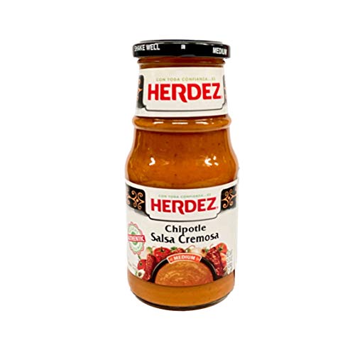 Herdez Authentische mexikanische mittelgroße scharfe Saucen, 455 ml, glutenfrei (Chipotle Salsa Cremosa, 2 Stück) von Herdez