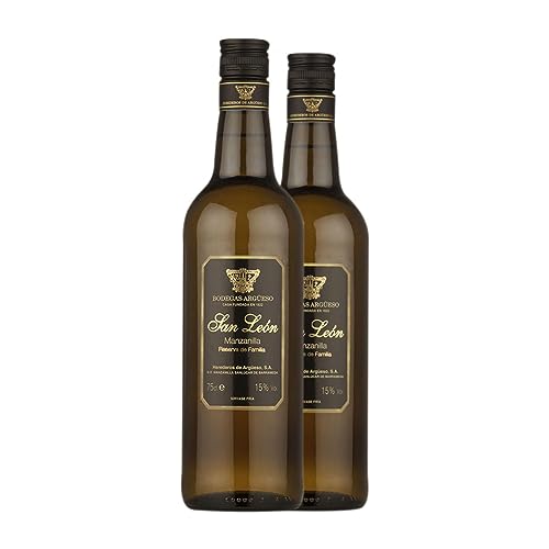 Herederos de Argüeso San León Reserva Familiar Palomino Fino Manzanilla-Sanlúcar de Barrameda Reserve 75 cl (Schachtel mit 2 Flaschen von 75 cl) von Distribuidor