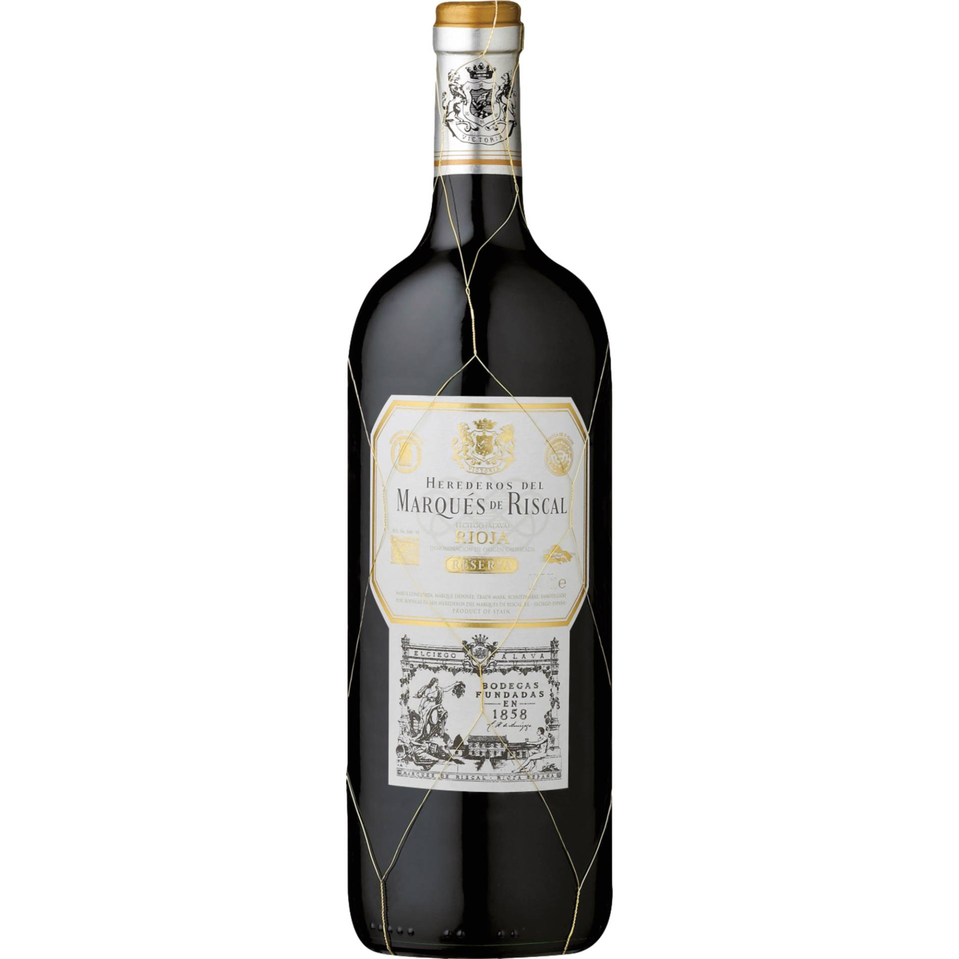 Marqués de Riscal Reserva, Rioja DOCa, Magnum, Rioja, 2018, Rotwein von Herederos del Marques de Riscal, C/ Torrea 1, 01340 Elciego