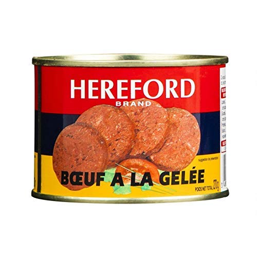 270g Hereford Rindfleisch in Gelee Boeuf a la gele Dose Hereford Láuthentique Fabrique en France von Hereford