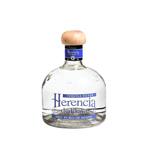 Herencia de Plata Blanco Tequila 38% 0,7L, Premium weißer Tequila aus Mexiko von Herencia de Plata