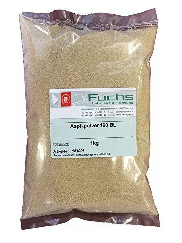 Aspikpulver 160 Bloom Speisegelatine 1 kg Beutel von Hermann Fuchs OHG