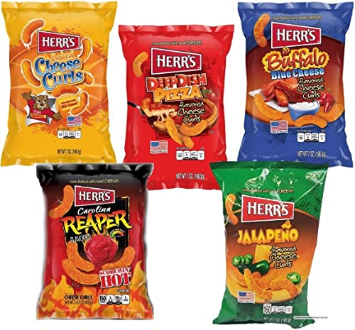 Herr's Chips Pakket 5 x 199 gram (5 different flavours) von Herr's