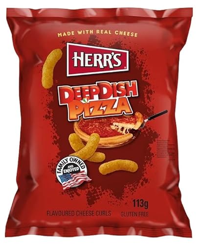 Herr's Deep Dish Pizza Flavored Cheese Curls (12 x 113 g.) von Herr's