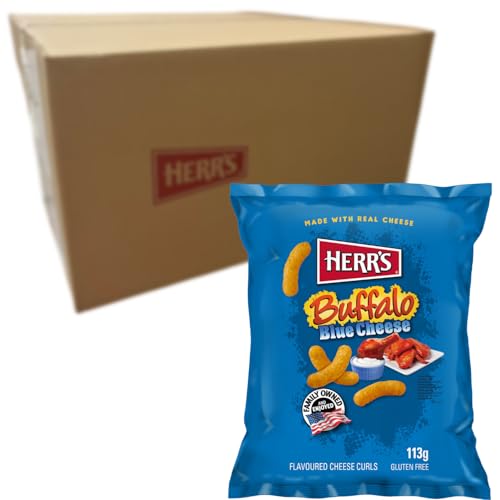 Herr's - Käseflips Buffalo und Blauschimmelkäse - 12 X 113 GR - Multipack von Herr's