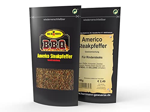 BBQ Americo Steakpfeffer 90g Gewürzmischung von Herrmann Gewürze