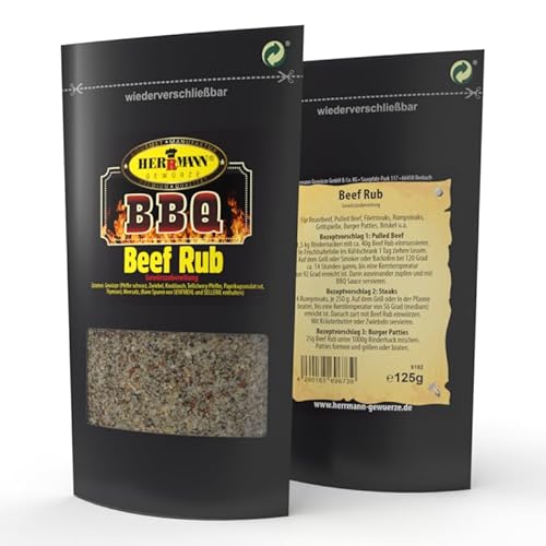 Herrmann Gewürze Grillgewürze BBQ Gewürzmischung (BBQ Beef Rub 125g) von Herrmann Gewürze