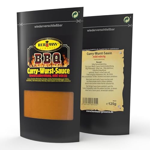 Herrmann Gewürze Grillgewürze BBQ Gewürzmischung (BBQ Curry-Sauce 125g) von Herrmann Gewürze