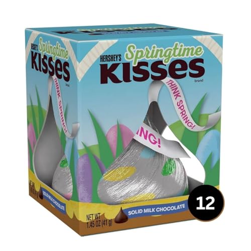 HERSHEY'S KISSES Springtime Solid Milk Chocolate Treat, Easter Candy, 1.45 oz Gift Boxes (12 Count) von Hershey's