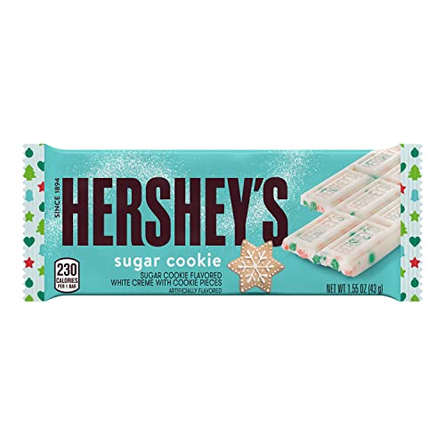 HERSHEY'S Sugar Cookie Flavored White Creme with Cookie Pieces Candy, Holiday, 44 ml Riegel von Hershey's