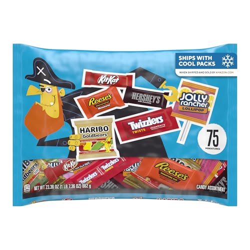 Hershey Miniatures Halloween-Süßigkeitentüten, verschiedene Geschmacksrichtungen, 662 ml, 75 Stück von Hershey's