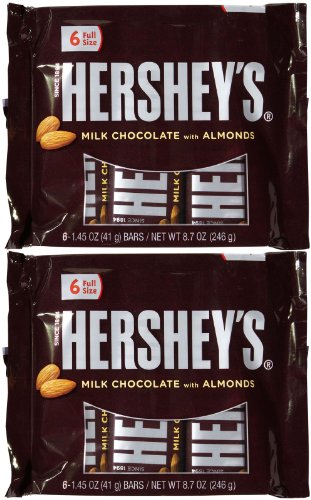 Hershey's Milk Chocolate Bars with Almonds, 6-Count, 1.45-Ounce Bars von Hershey's