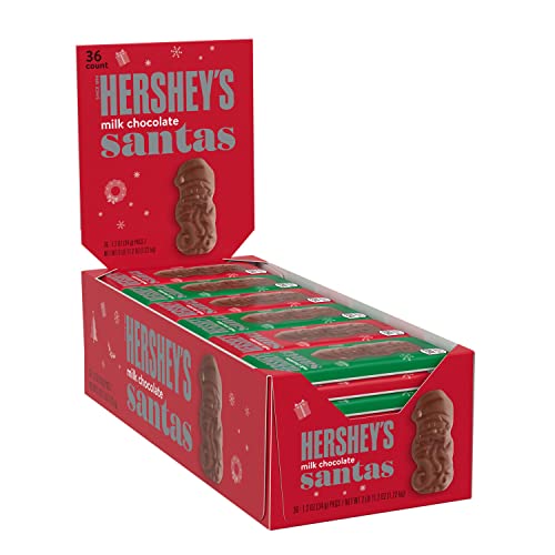 Milk Chocolate Santas Candy, Bulk Christmas, 1.2 oz Bars (36 Count) von Hershey's