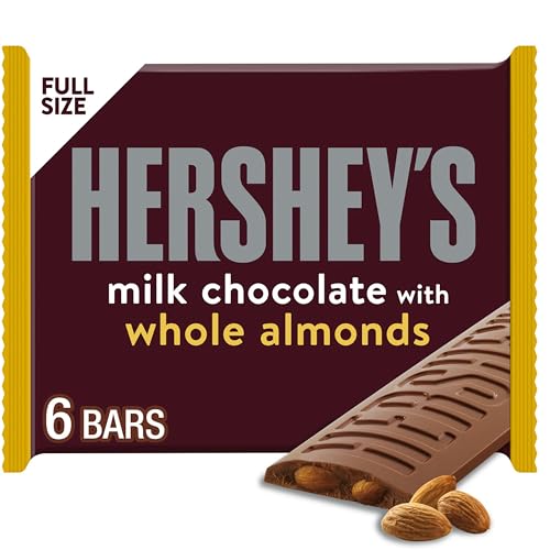 Milk Chocolate with Whole Almonds Full Size, Candy Bars, 1.45 oz (6 Count) von Hershey's